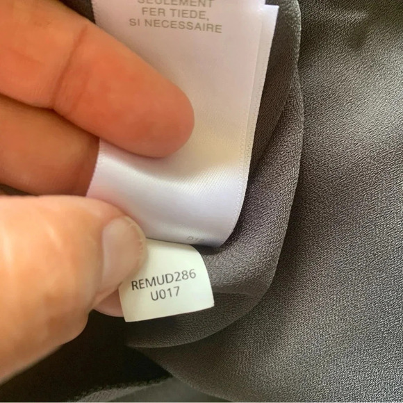 Liz Clairbone 100% Silk Paneled A Line Charcoal Gray Skirt NWT Size 12 - Picture 12 of 12